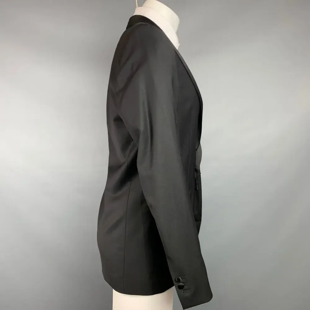 PAUL & JOE Size 38 Black Wool Blend Notch Lapel Sport Coat